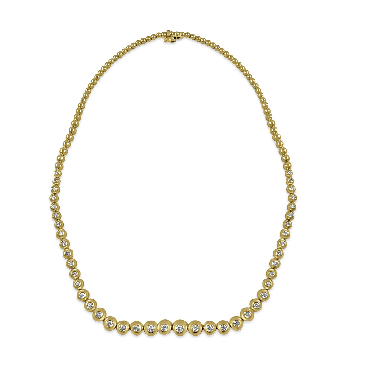 Collar de diamantes con oro Amarillo de 14 quilates