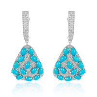 Sleeping Beauty Turquoise Diamond Earrings, Bridal,  Fine jewelry, near me in San Diego, Earrings 14K Yellow Gold, 18k Gold, custom-made jewelry, jewelry store near me in San Diego, pearls, rubi, sapphire, emerald, gold earrings for women, New York, Misisipi, California, Florida, Georgia, Hermosillo, Monterrey, Carolina del Sur, Connecticut, Texas, Maryland, Alabama, Carolina del Norte, Adriana Fine Jewelry Online Shop, Buy Earrings, Necklaces, Bracelets, Rings, gemstones, permanent jewelry in San Diego