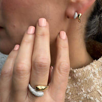 14K Yellow Gold & Diamond Double Drop Earrings