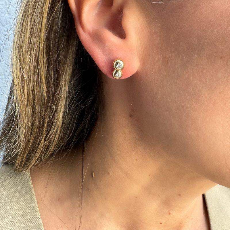 Double Ball & Diamond Studs