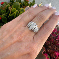 14K White Gold & Diamond Oval Rings