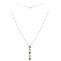 Set Emerald & Diamond Clover Earrings & Necklace