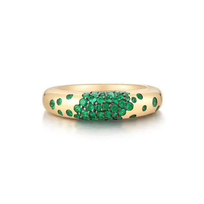 Emerald on 14K Yellow Gold Rings