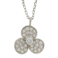 Set Three Clover Diamond Necklace & Earrings