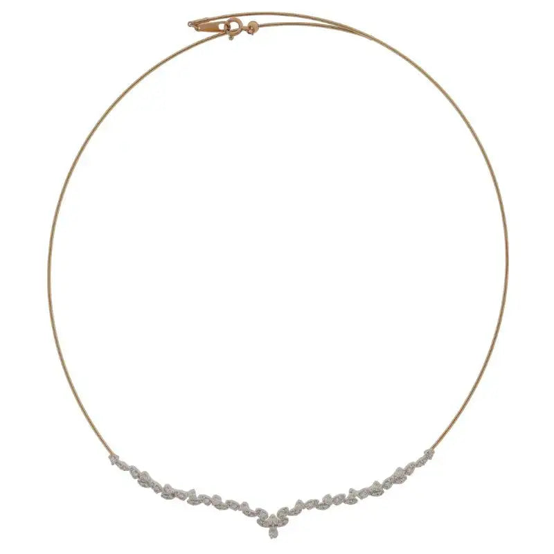Gargantilla con diamantes y oro blanco