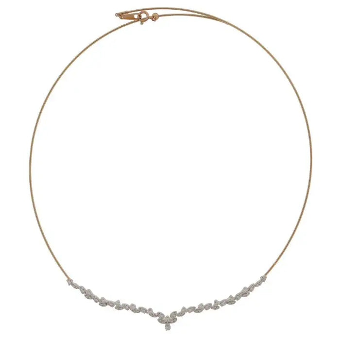 Gargantilla con diamantes y oro blanco