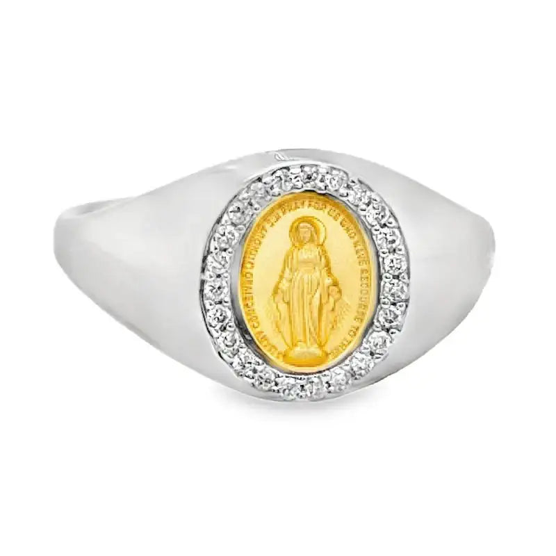 Miraculous with Diamond on 14K White Gold Rings