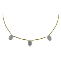 Set Mother of Pearl Oval on Yellow Gold Necklaces & Earrings