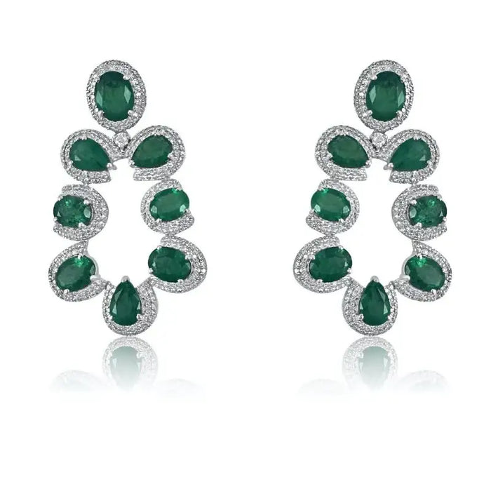 Emerald & Diamond Earrings