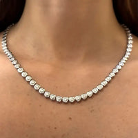Collar de Diamantes en Oro Blanco de 14quilaes