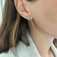 Diamond Baguette Stud Earrings