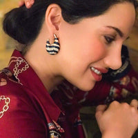 18K Yellow Gold & Blue Sapphire Earrings