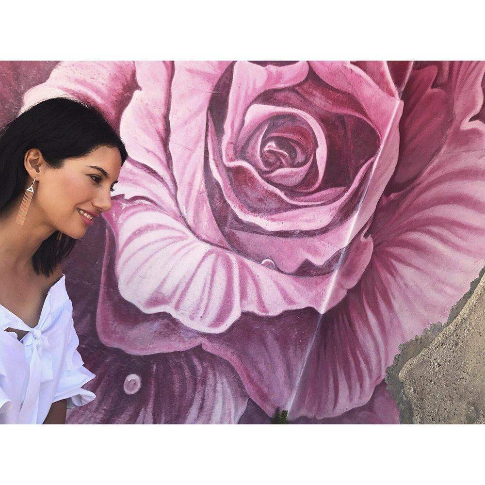 14K Rose Gold Earrings with Diamonds