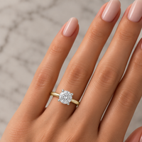 Round 0.90ct LG Diamond Engagement Ring