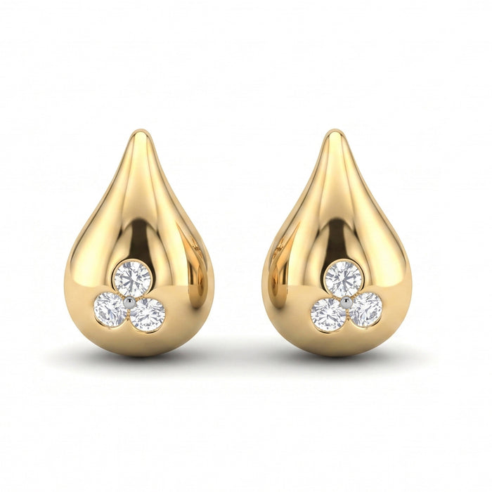 Drop 18K Yellow Gold with Diamonds set