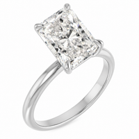 Anillo de compromiso con diamante de laboratorio radiante de 1.54ct