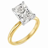 Anillo de compromiso con diamante de laboratorio radiante de 1.54ct