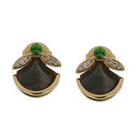 Set Mother of Pearl and Tsavorite Necklace & Earrings
