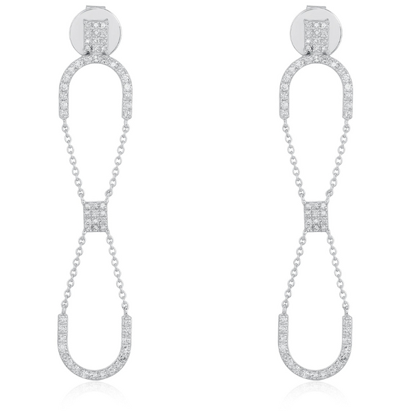 Diamond Infinity Chain Earrings