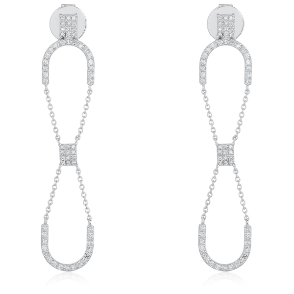 Diamond Infinity Chain Earrings