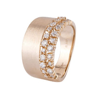  Elegant and Bold Ring with Diamonds & 14K Yellow Gold  Diamonds: 0.55 ct 14K Yellow Gold