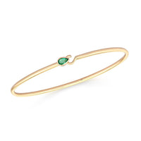 Emerald Bangle Bracelet: 14K Yellow Gold weight: 4.5 grams 1 Emerald: 0.15 ct