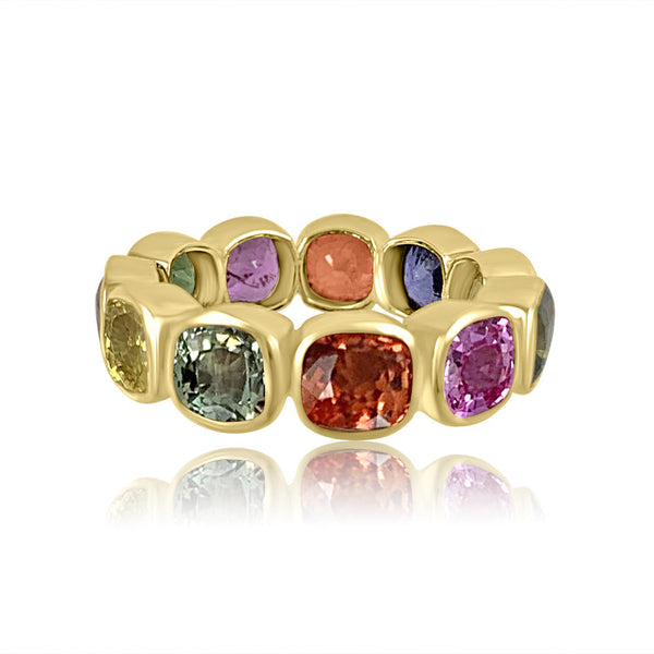 14K Yellow Gold Multicolor Ring  11 Multicolor: 7.90 ct 14K Yellow Gold weight: 3.20 grams