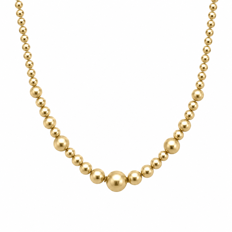 14K Yellow Gold Ball Chain Necklaces