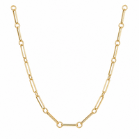 14K Yellow Gold Bar Links Necklaces