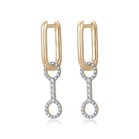 Aretes de  oro amarillo y diamantes