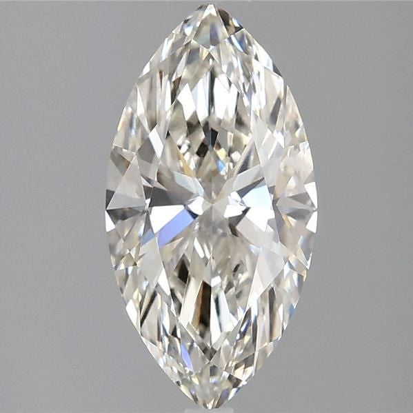 A single marquise-cut diamond 
