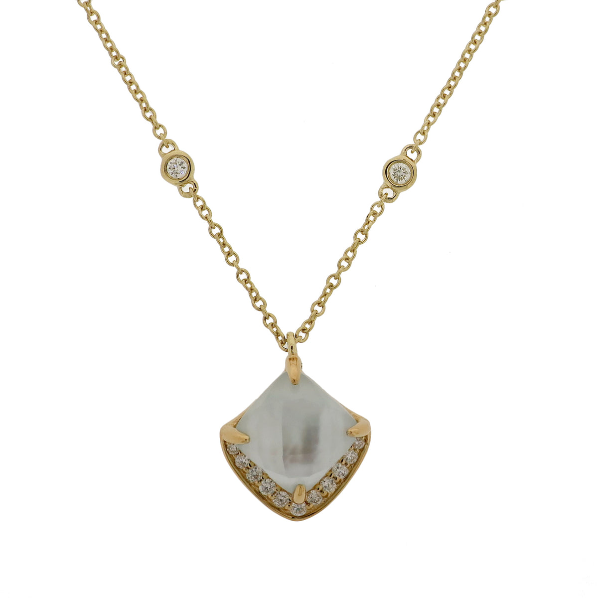 Set Sky Blue Topaz and Diamonds Necklace & Earrings