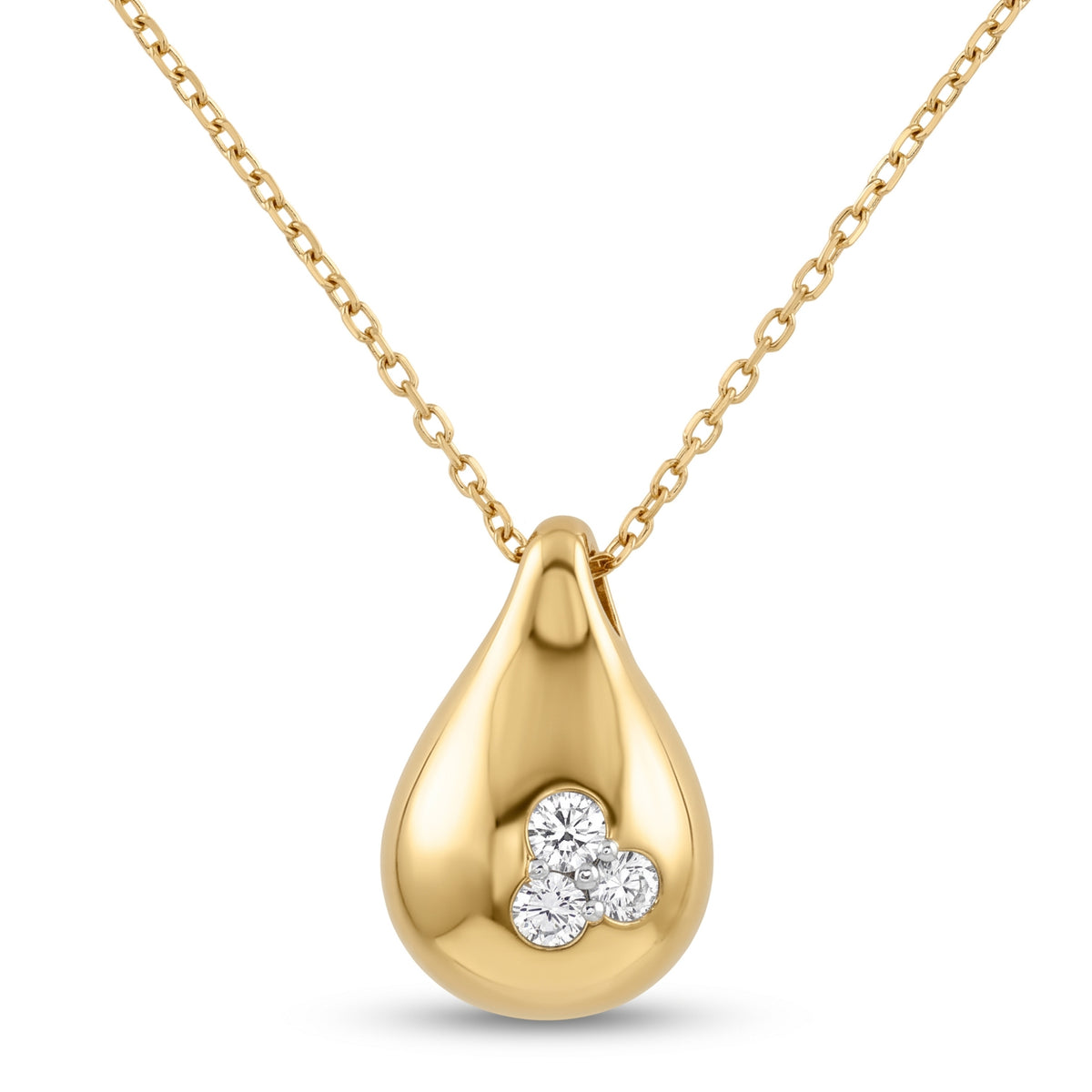 Set Drop on 18k Yellow Gold and Diamonds Necklace & Earrings