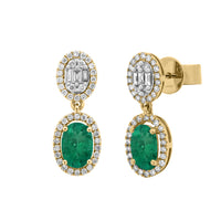 Set Emerald and Diamonds Necklace & Earrings