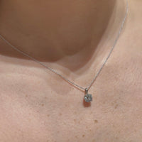 Lab Grown 1.01ct 14K White Gold Diamond Necklace