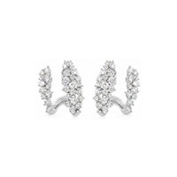 14K White Gold Double Diamond Earrings