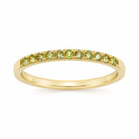 Peridot Birthstone August 14K Yellow Gold Rings