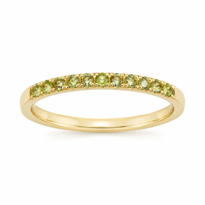 Peridot Birthstone August 14K Yellow Gold Rings