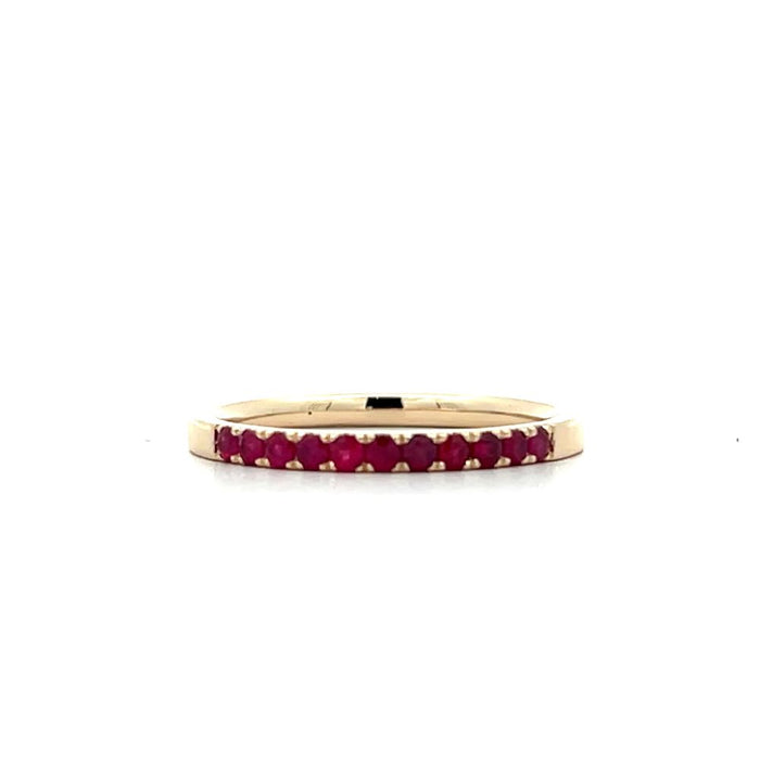 Ruby Birthstone July 14K Yellow Gold Rings