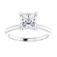 Anillo de compromiso con diamante de laboratorio princesa de 1.22ct