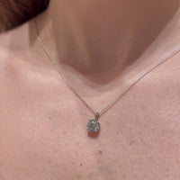 Lab Grown 2ct 14K White Gold Diamond Necklace