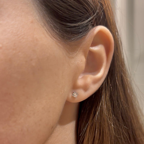 Lab Grown 0.35ct 14K White Gold Diamond Studs