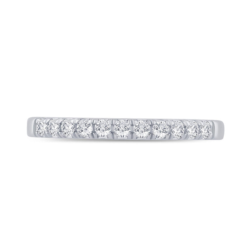 Lumiere Band in 14k white gold with diamonds