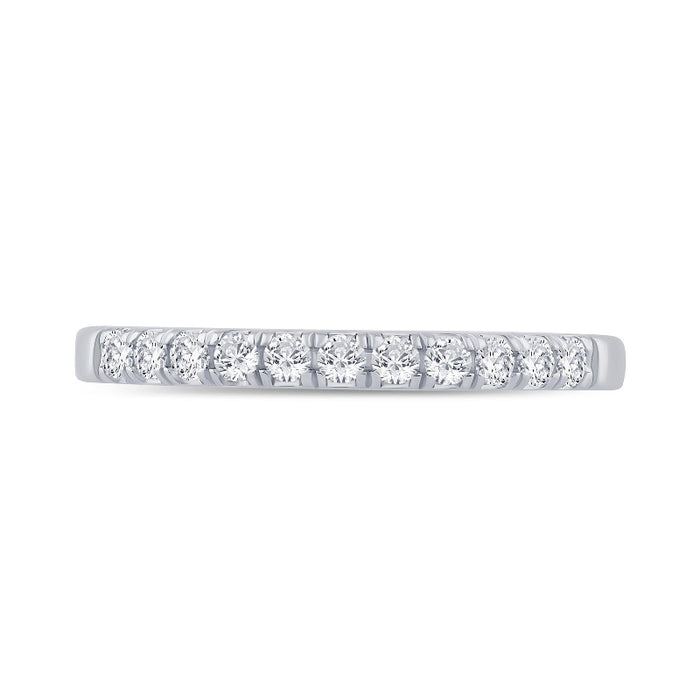 Lumiere Band in 14k white gold with diamonds
