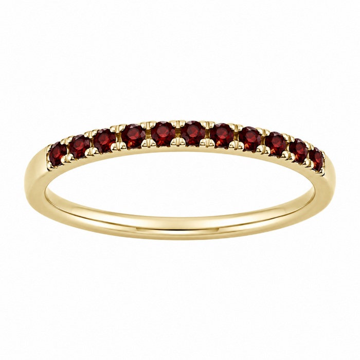 Garnet Birthstone January 14K Yellow Gold Rings