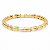 Pulsera elástica de oro amarillo y diamantes