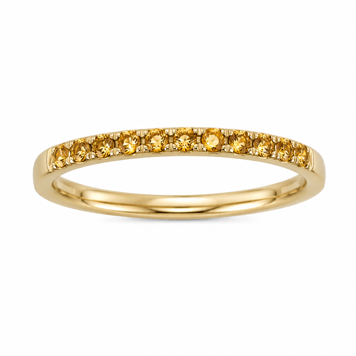 Citrine Birthstone November 14K Yellow Gold Rings