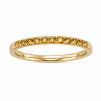 Citrine Birthstone November 14K Yellow Gold Rings