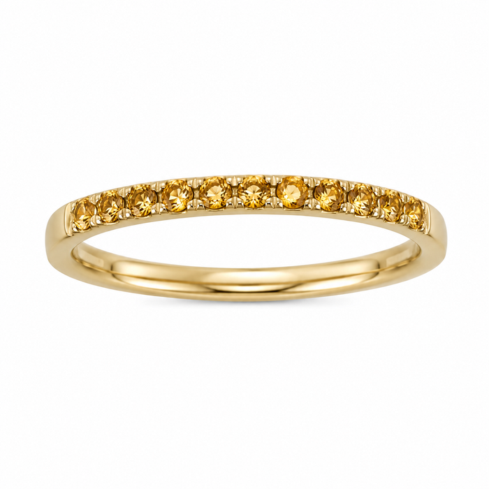 Citrine Birthstone November 14K Yellow Gold Rings