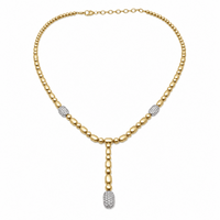 14K Yellow Gold & Diamonds Lariat Necklace